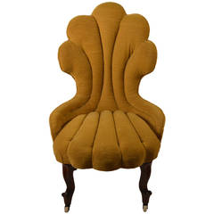 Victorian Upholstered Shell Back Chair