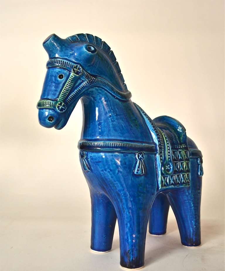 Italian pottery horse by Aldo Londi for Raymor.