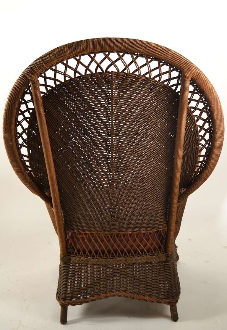 20th Century Stylish Wicker Lounge Chair