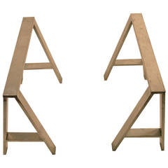 Pair of Aluminum Sawhorse Table Bases