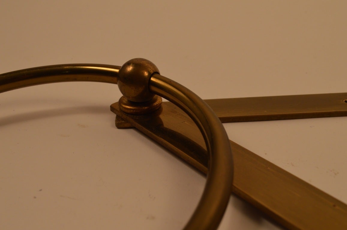 Brass Diamond Form Towel Rack In Excellent Condition In New York, NY