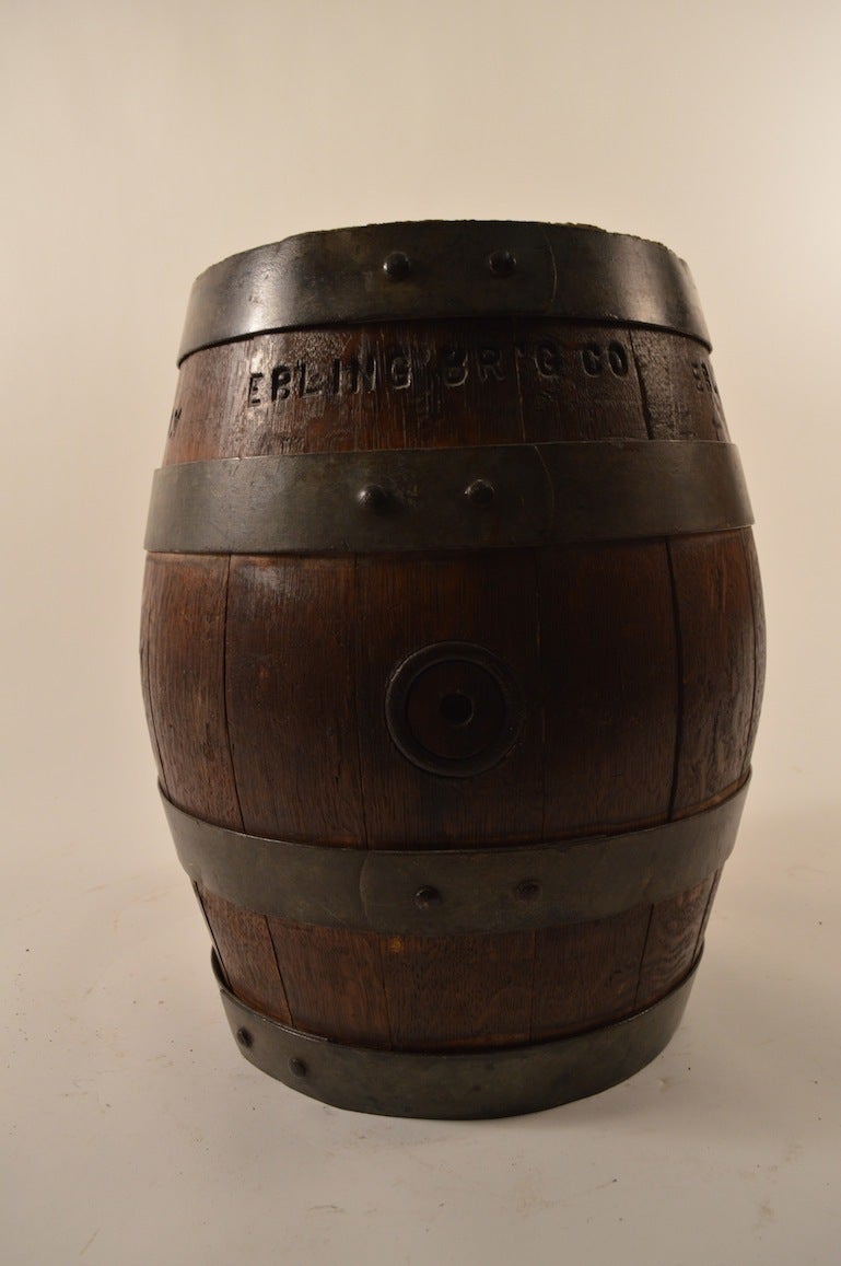 American Ebling Brewing Co., Brooklyn, New York, Oak Beer Barrel For Sale