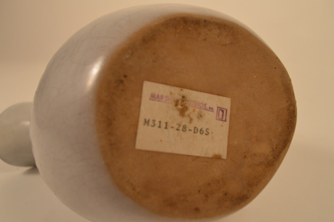 Designed by Jane and Gordon Martz for Marshall Studio. This double spout vessel is in fine original condition, and retains the original label.