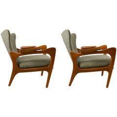 Pair of Adrian Pearsall Lounge Chairs