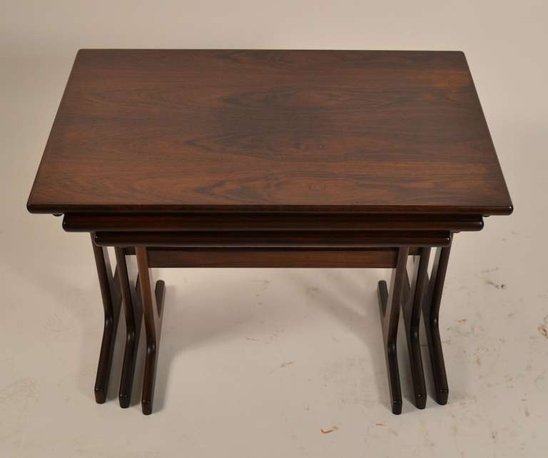 Mid-Century Modern Danish Modern Rosewood Stacking Tables