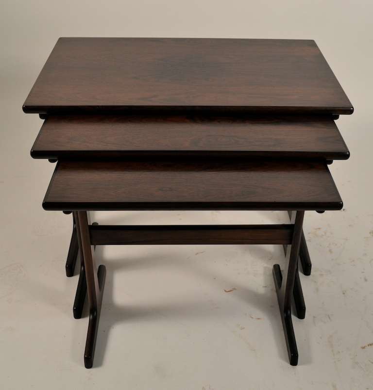 Mid-20th Century Danish Modern Rosewood Stacking Tables