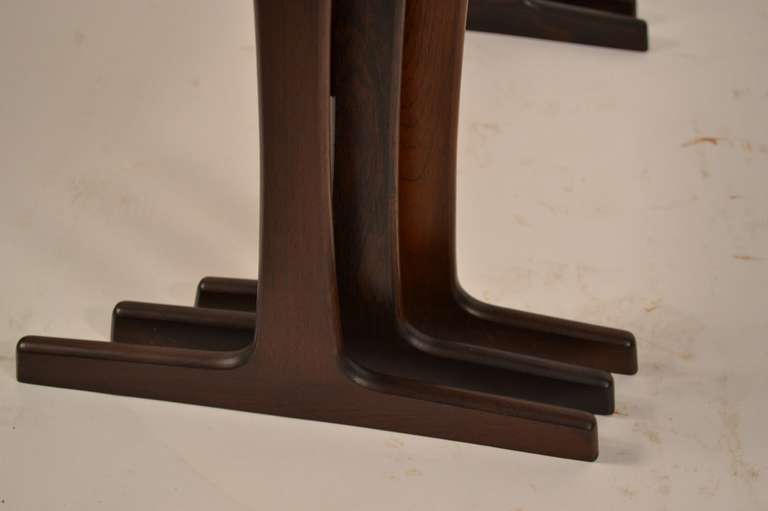 Danish Modern Rosewood Stacking Tables 1