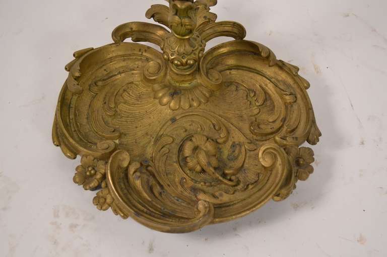 French Cast Brass Fireplace Tool or Cane or Umbrella Stand 2