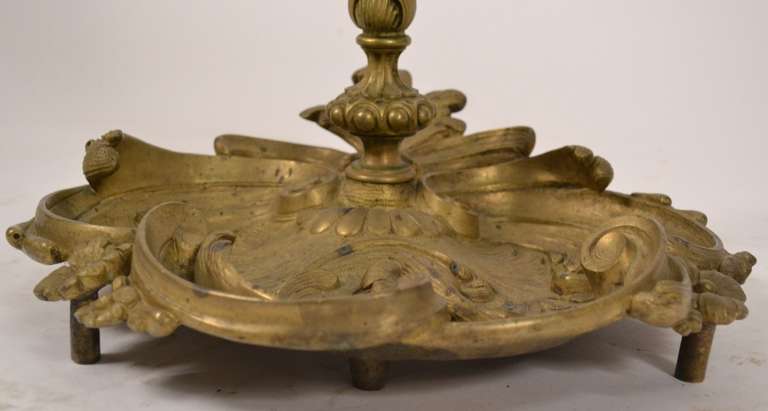 French Cast Brass Fireplace Tool or Cane or Umbrella Stand 1