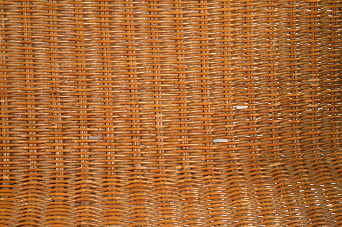 Mid-20th Century Stylish Bamboo and Wicker Settee or Loveseat