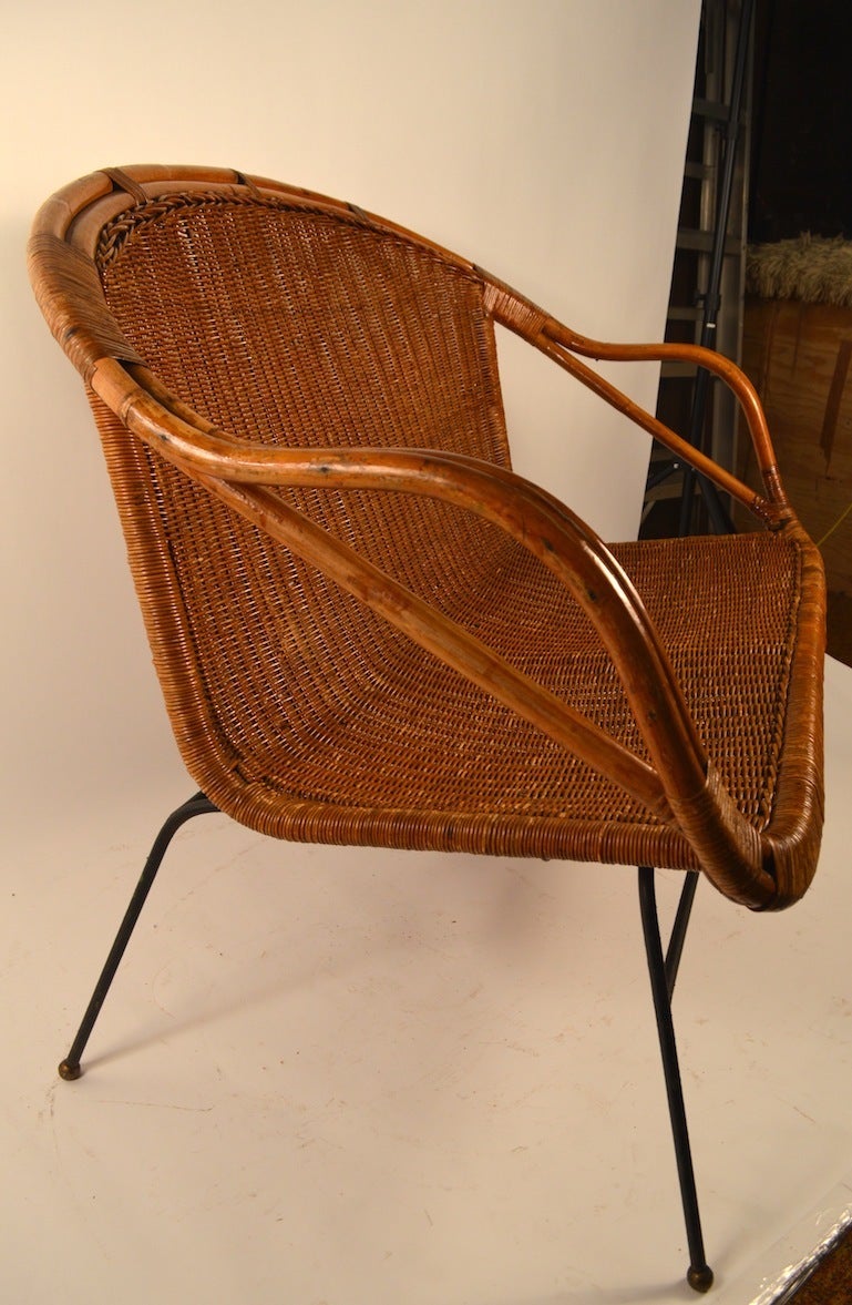 Stylish Bamboo and Wicker Settee or Loveseat 2