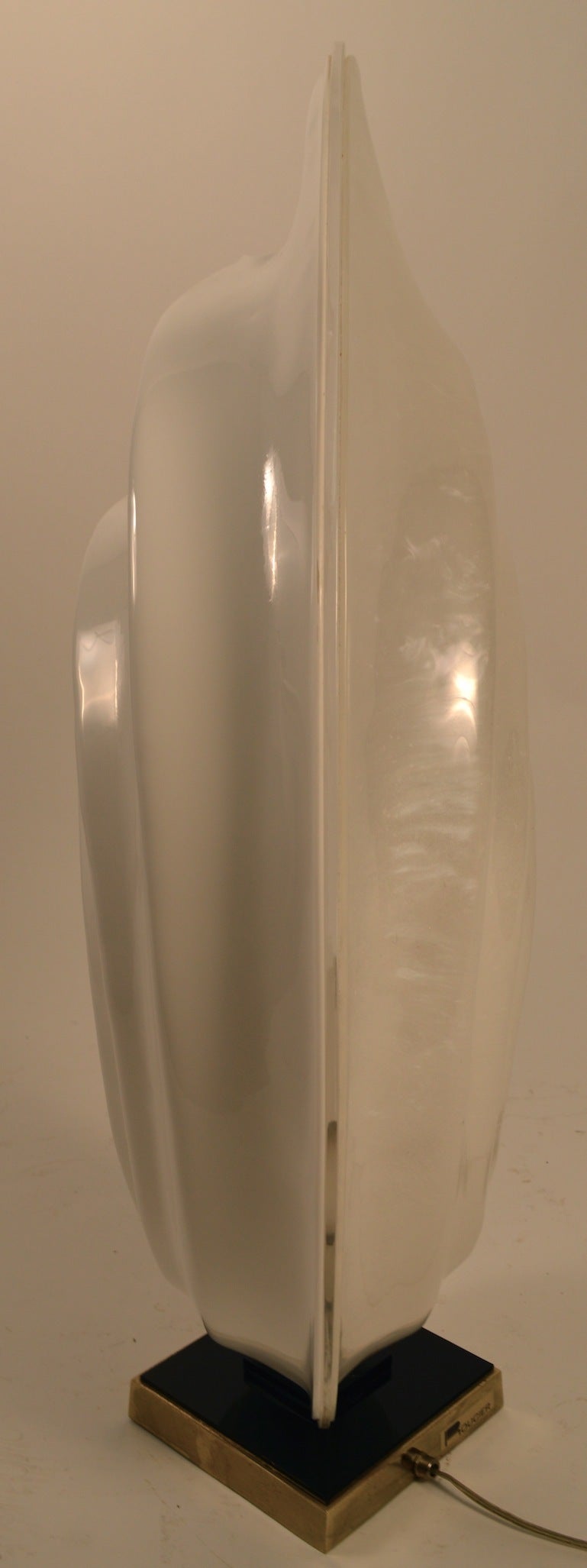 Plastic Pair of Shell Lamps by Rougier