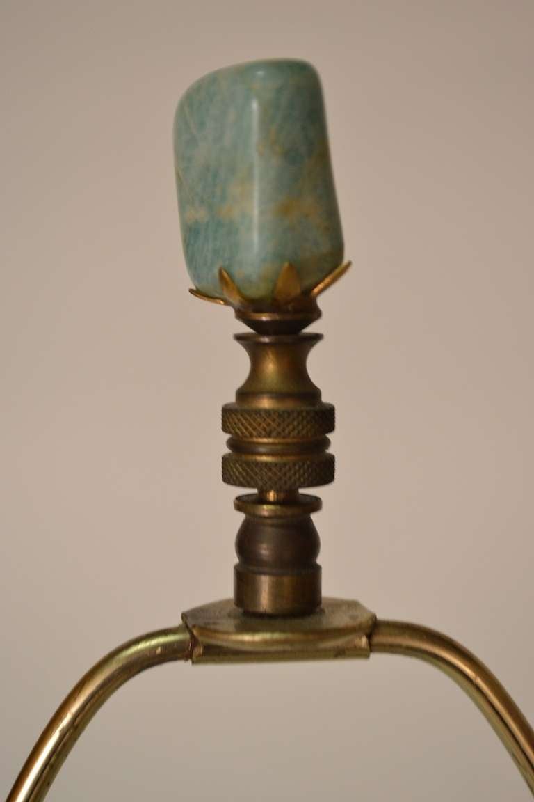 Art Glass Murano Glass Lamp Blue Swirl with Gold Inclusion possibly Fratelli Toso, Seguso  For Sale