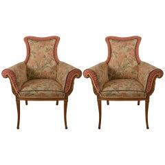 Vintage Pair of Decorative Chairs Attributed to Grosfeld House