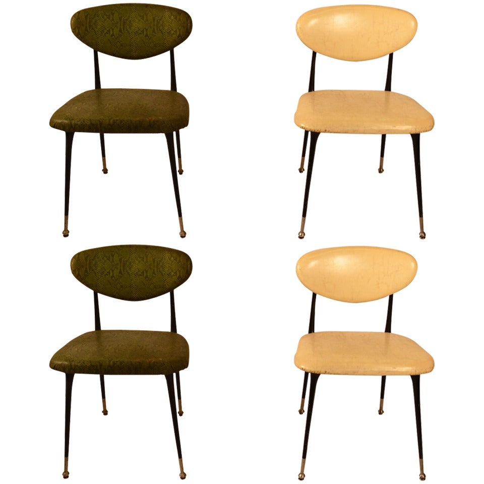 Set of Four Shelby Williams Gazelle Chairs