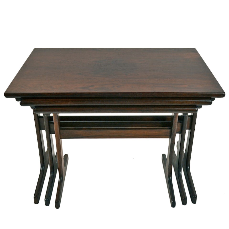 Danish Modern Rosewood Stacking Tables