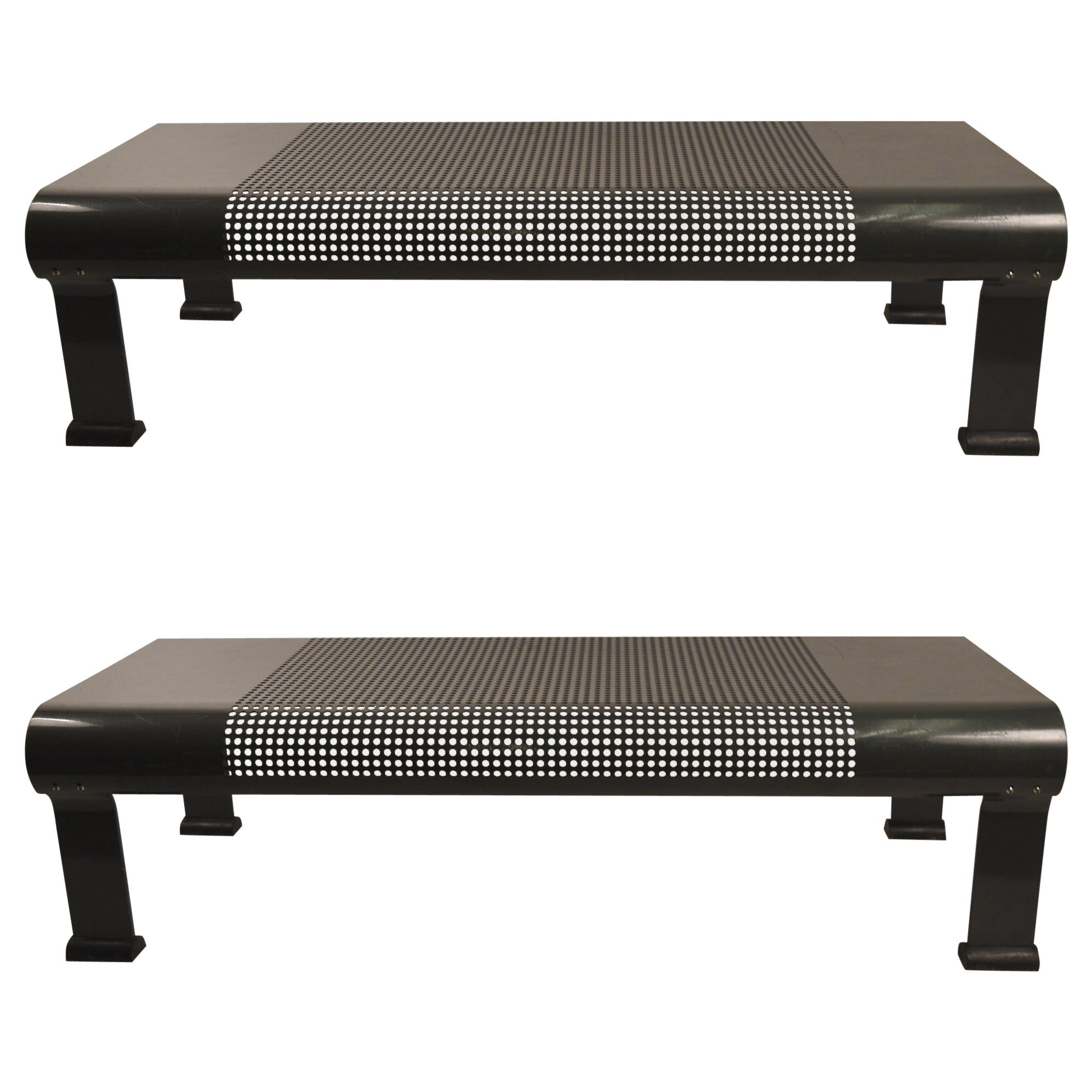 Pair of Postmodern Industrial Benches