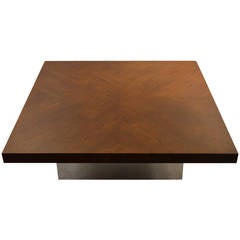 Large Milo Baughman Square Coffee or Cocktail Table