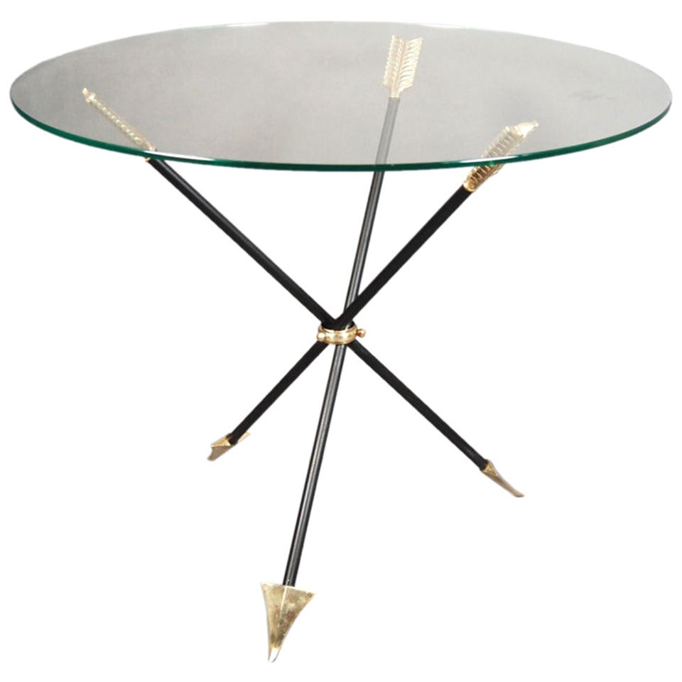 Italian Neoclassical Arrow Tripod Table