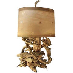 Large Driftwood Table Lamp