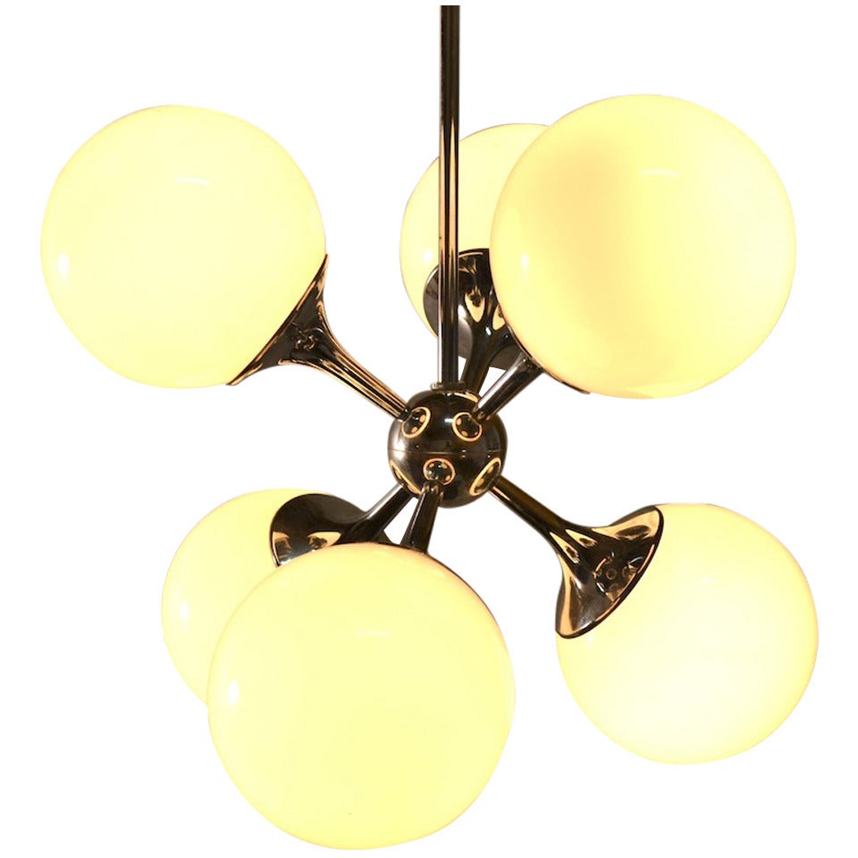 5 light Lightolier Sputnik Chandelier