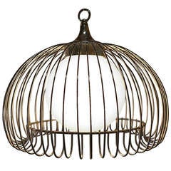 Chrome Cage Chandelier