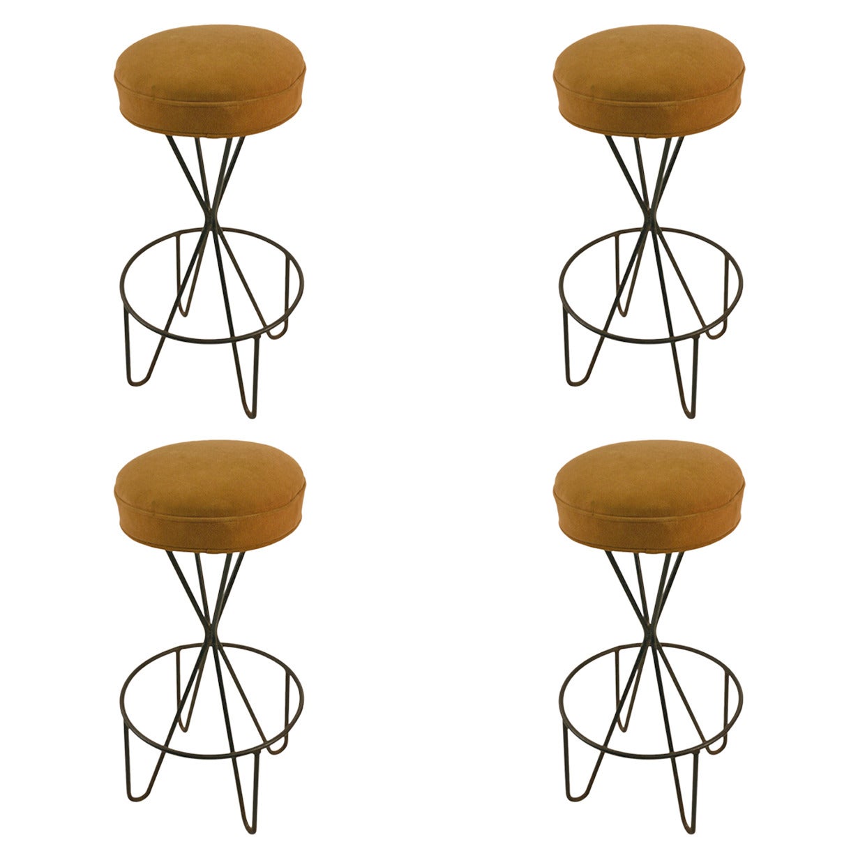 Set of Four Swivel Stools by Paul Tuttle