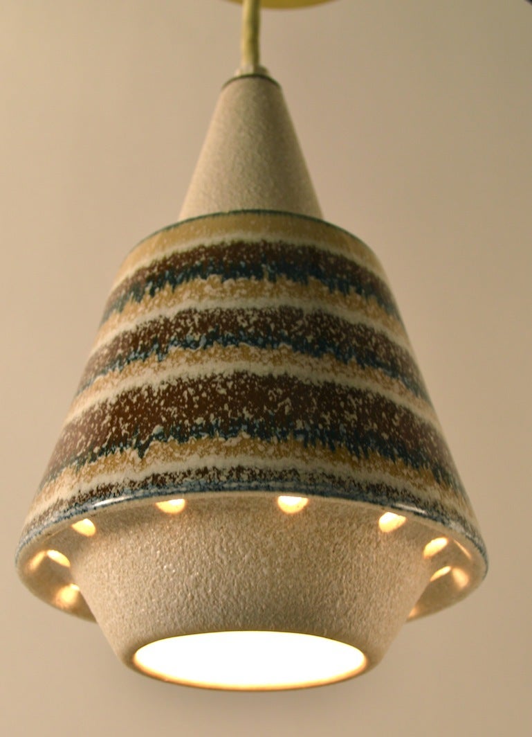 Ceramic Pendant American in the Danish Style In Excellent Condition For Sale In New York, NY