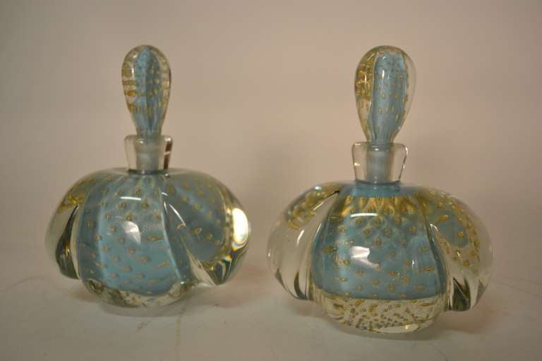 Italian Venetian Murano Perfume Cologne Boudiour Set For Sale