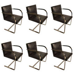 Set of Six Brno Chairs designed by Ludwig Mies Van Der Rohe