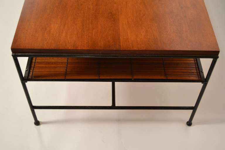 Paul McCobb Maple and Iron Coffee Table In Excellent Condition In New York, NY