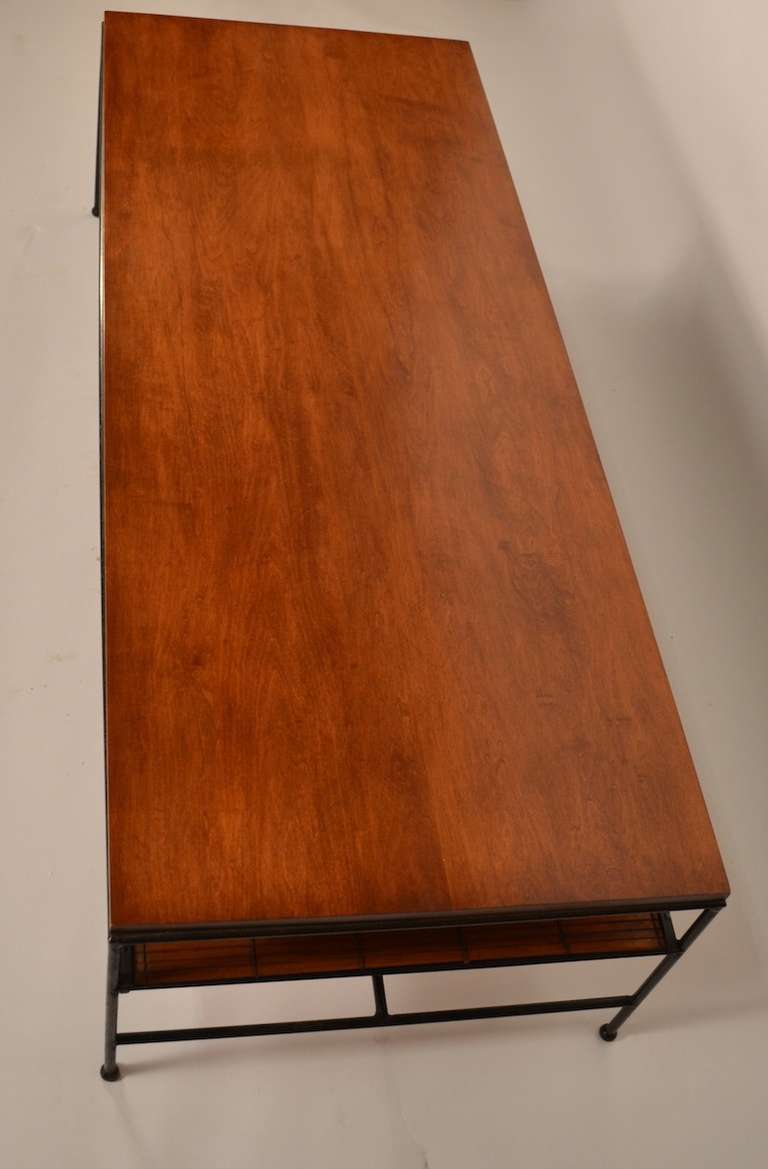 Mid-20th Century Paul McCobb Maple and Iron Coffee Table