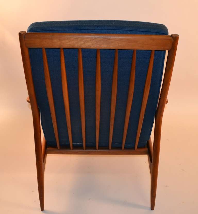 American Early Milo Baughman for Thayer Coggin Walnut frame arm chair