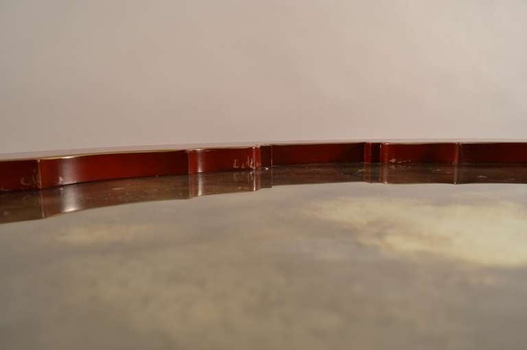 Nello stile di Samuel Marx per Quigley Oval Cocktail Coffee Table In condizioni buone in vendita a New York, NY