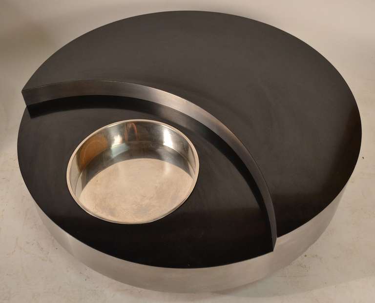 Willy Rizzo Revolving Coffee Cocktail Table