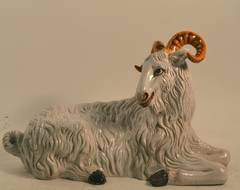Italian Majolica Ceramic Goat