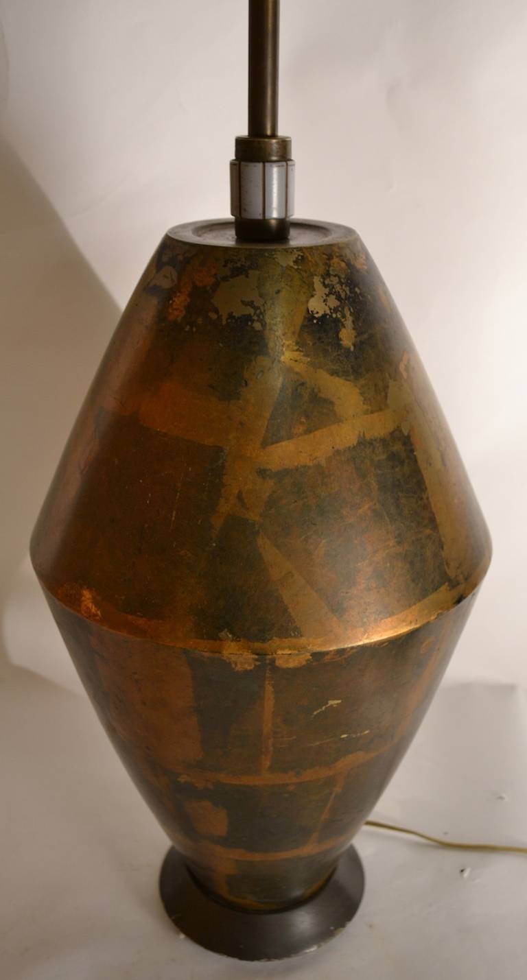 Mid-20th Century Damon Giffard for Hansen Lighting Company Copper Table Lamp For Sale