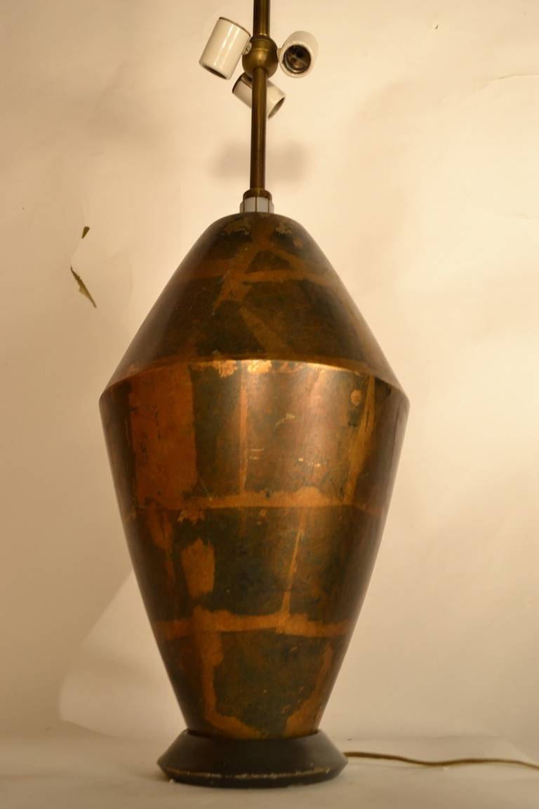 American Damon Giffard for Hansen Lighting Company Copper Table Lamp For Sale
