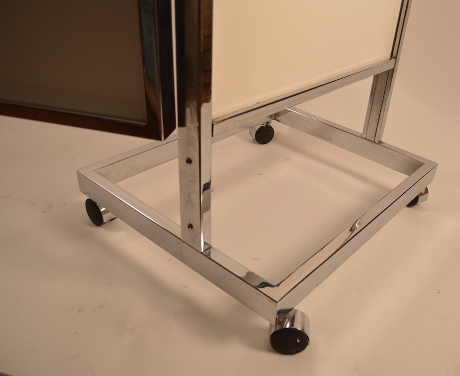 Chrome Cheval Mirror