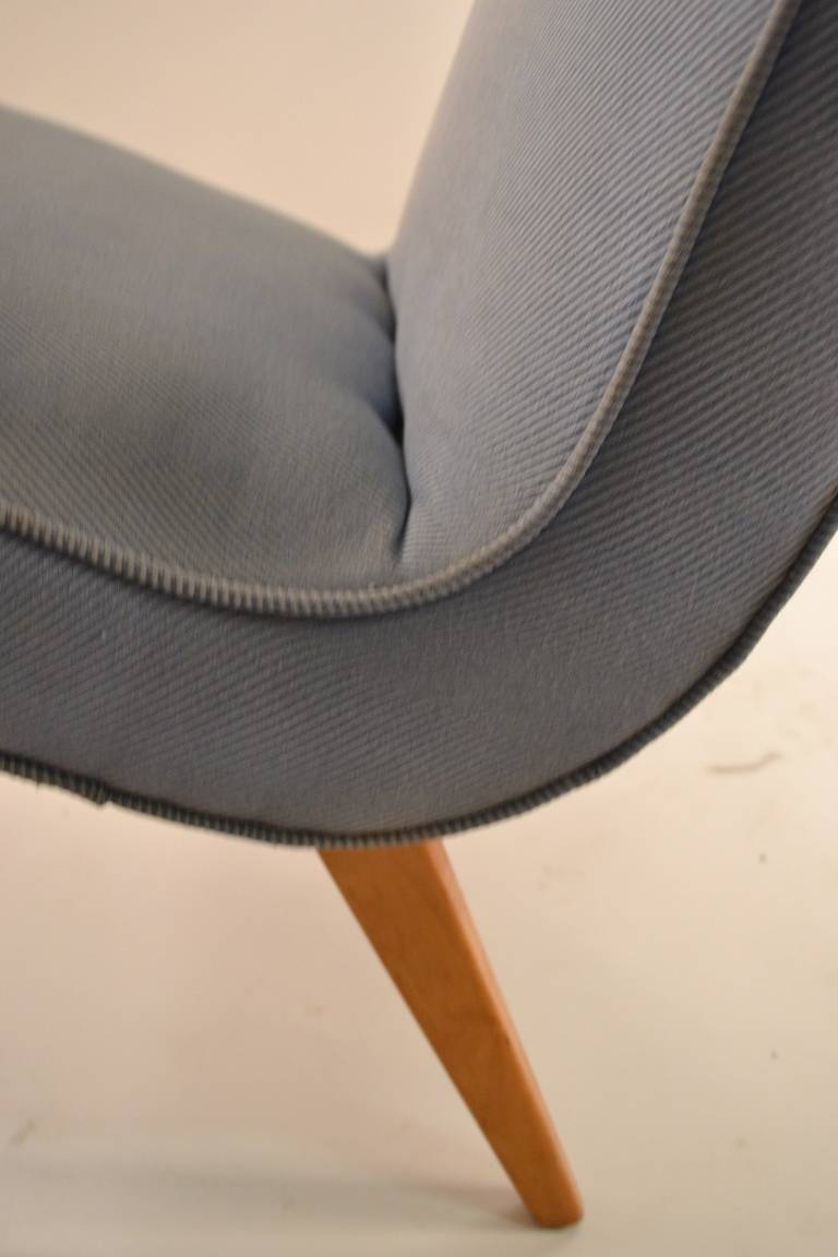 low armless chair