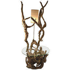 Large Driftwood Lamp Table or Floor Lamp 10