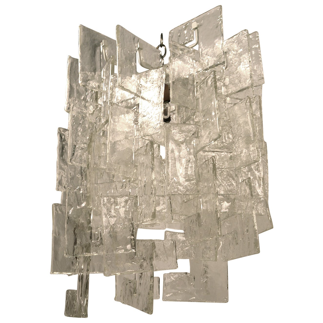 Mazzega Interlocking Murano Glass Chandelier