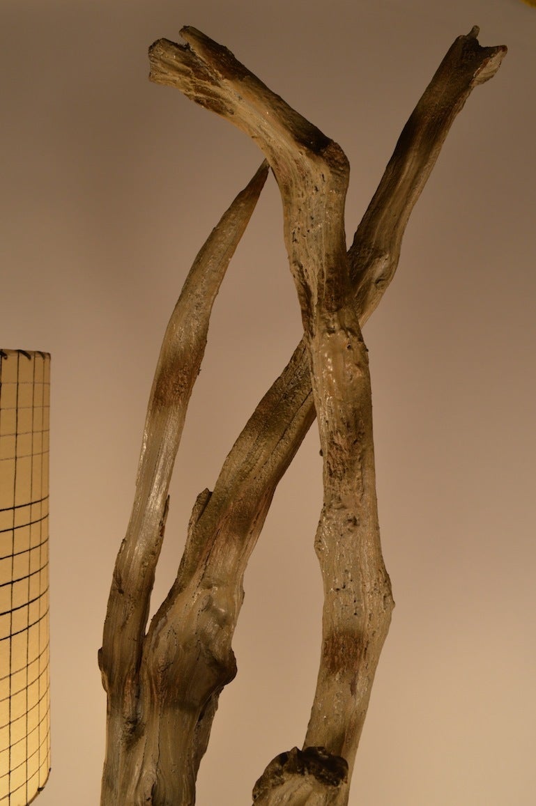 Mid-20th Century Large Driftwood Lamp Table or Floor Lamp For Sale