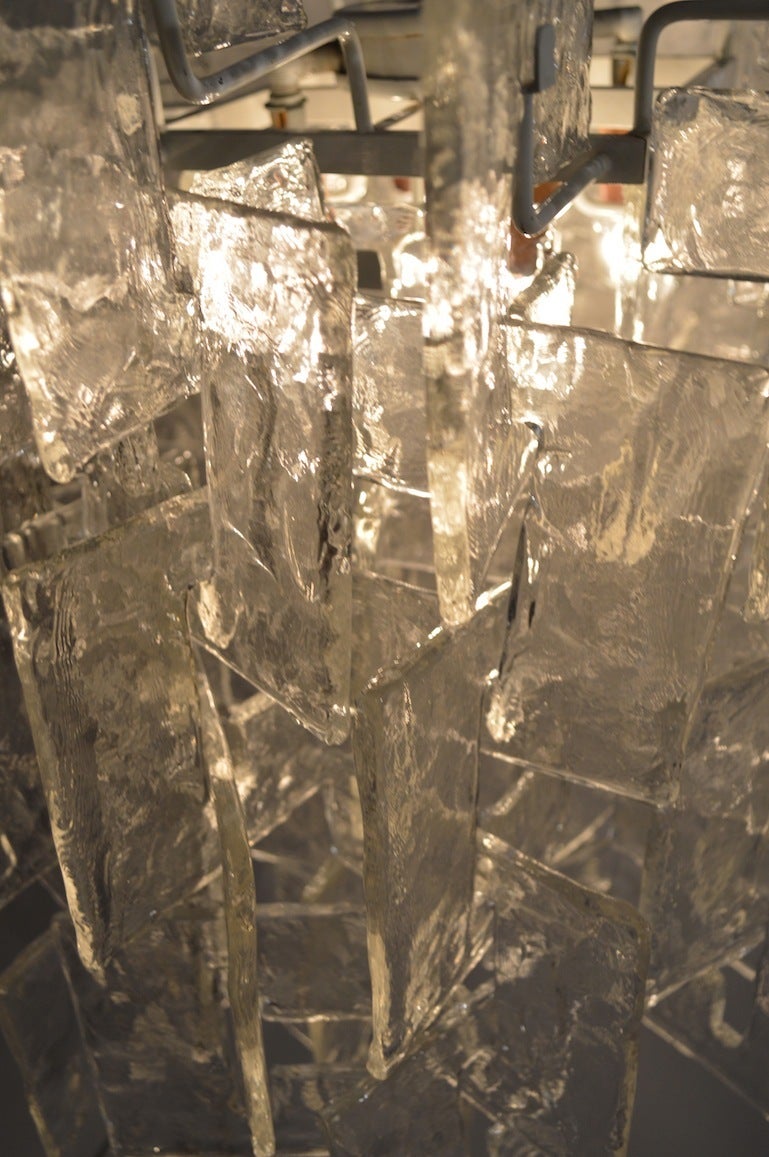 Art Glass Mazzega Interlocking Murano Glass Chandelier