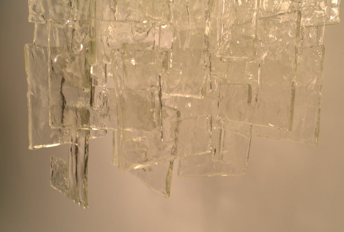 Mazzega Interlocking Murano Glass Chandelier 3