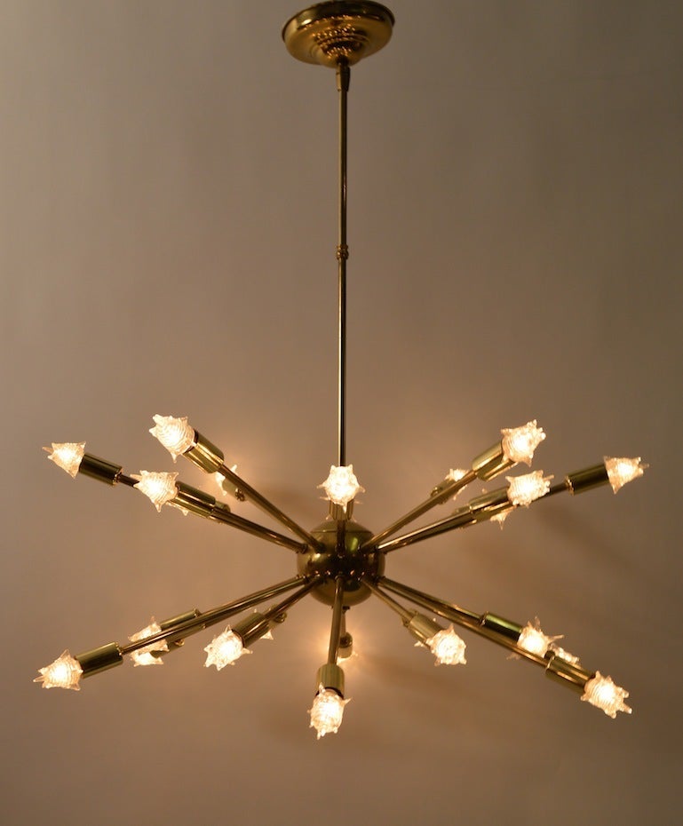 24-Light Brass Sputnik Chandelier 1