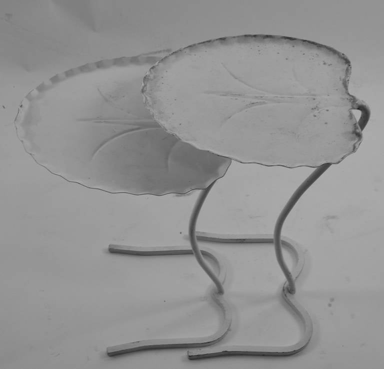 Mid-Century Modern Two Salterini Lily Pad Leaf Tables