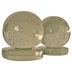 Art Deco Glass Ball Paperweights