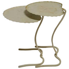 Two Salterini Lily Pad Leaf Tables