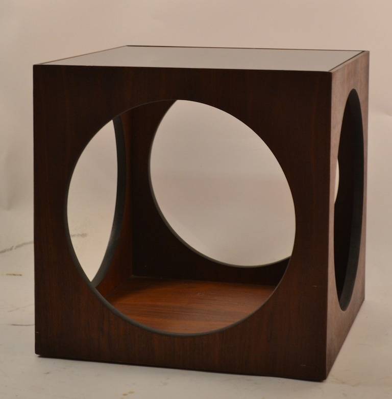 American Pair of Lane Architectural Cube Tables